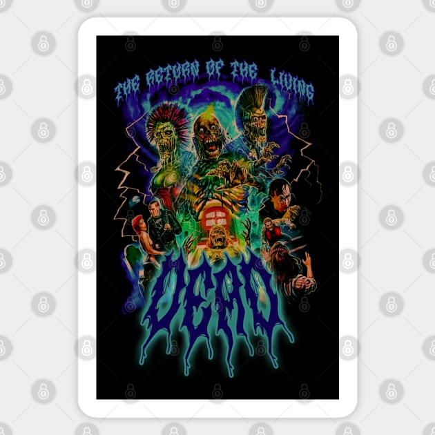 The Return Of The Living Dead, Vintage Horror. (Version 2) Sticker by The Dark Vestiary